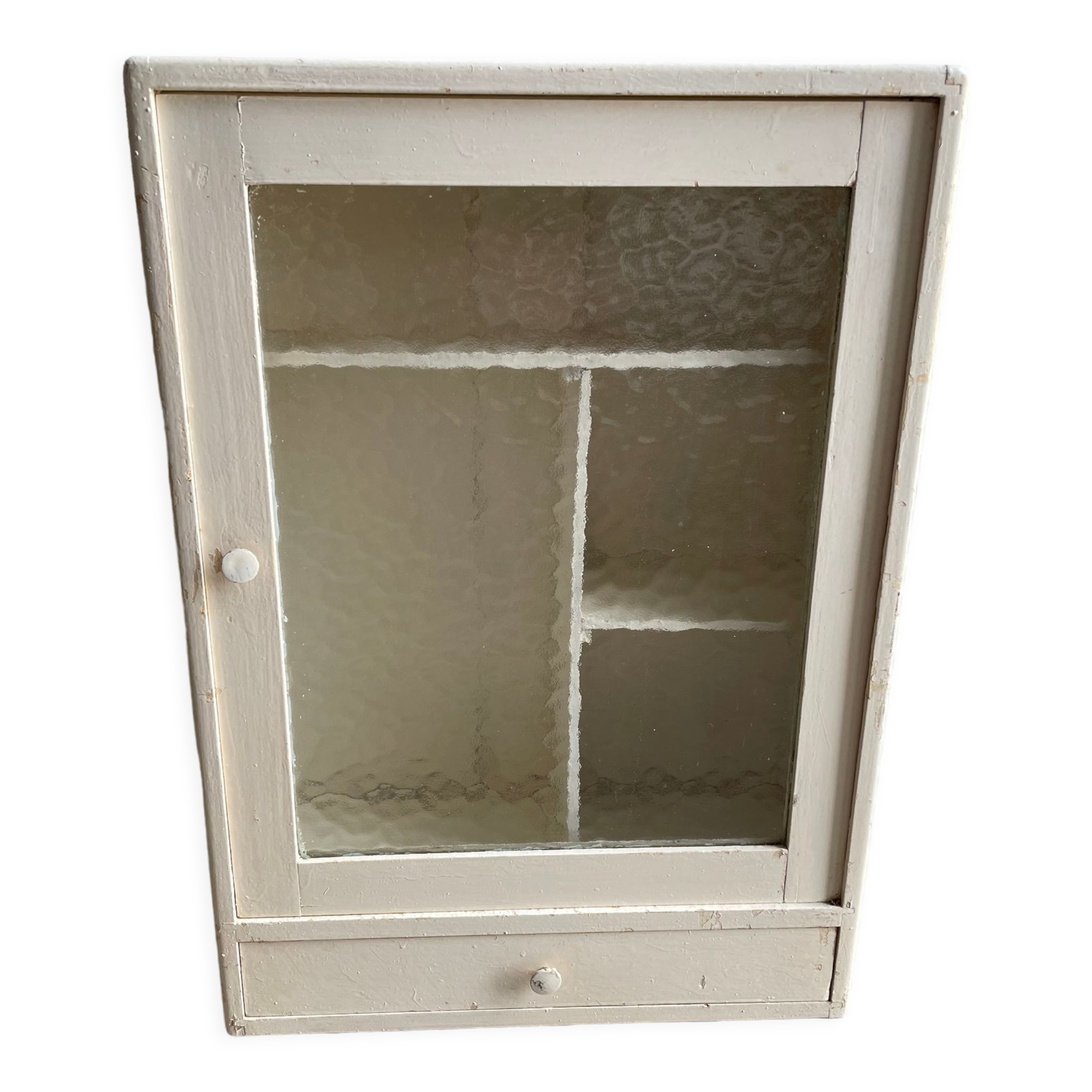 Bathroom cabinet pharmacy patinated wood