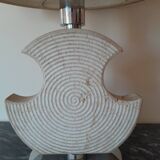 Brutalist lamp in Gard stone and chrome 1970