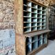 Large double-body industrial shelf in patinated metal – t furniture