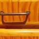 Mado wooden buffet, green and black tray, vintage.