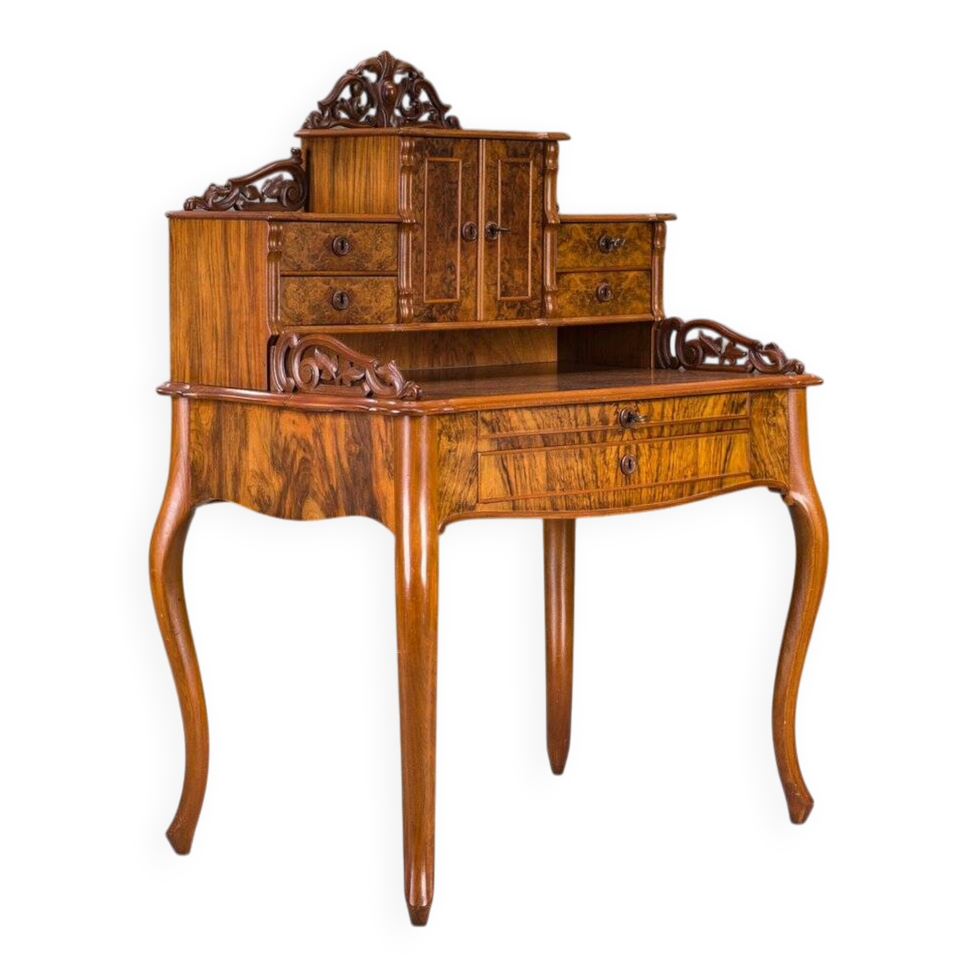 Louis Philippe walnut secretary desk