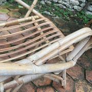 Pair of vintage rattan armchairs