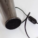 Pair of brushed steel lamps⎮60s, 70s