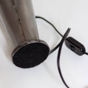 Pair of brushed steel lamps⎮60s, 70s
