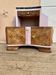 Art Deco bedside table in powder pink painted wood.