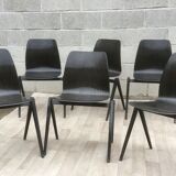Set of 6 Dutch design and vintage chairs S22