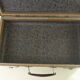 Old brown cardboard suitcase imitating the croco 50s/60s
