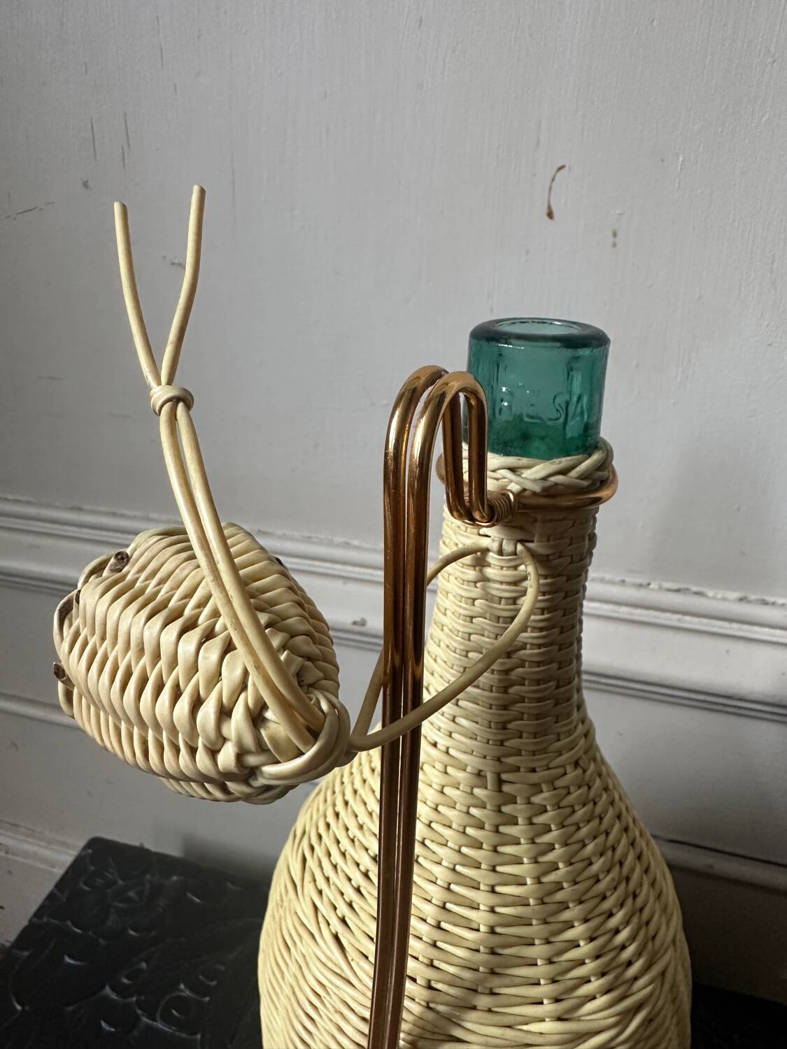 Scoubidou bottle from the 60s