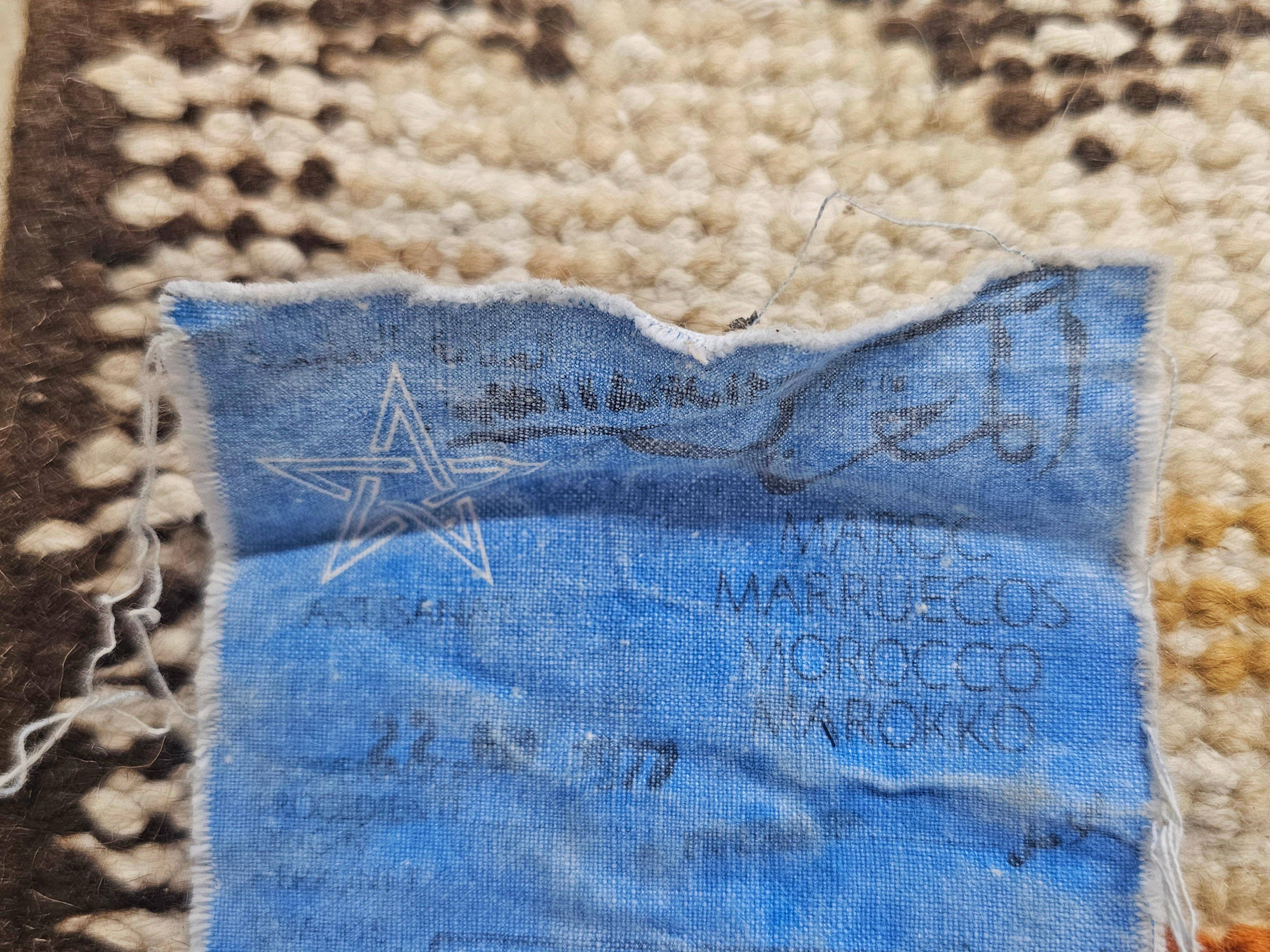 Barber Vintage Rug Hand-Knotted Very Thick Morocco 1970s