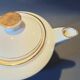 Coffee maker white porcelain gold border Snake porcelain