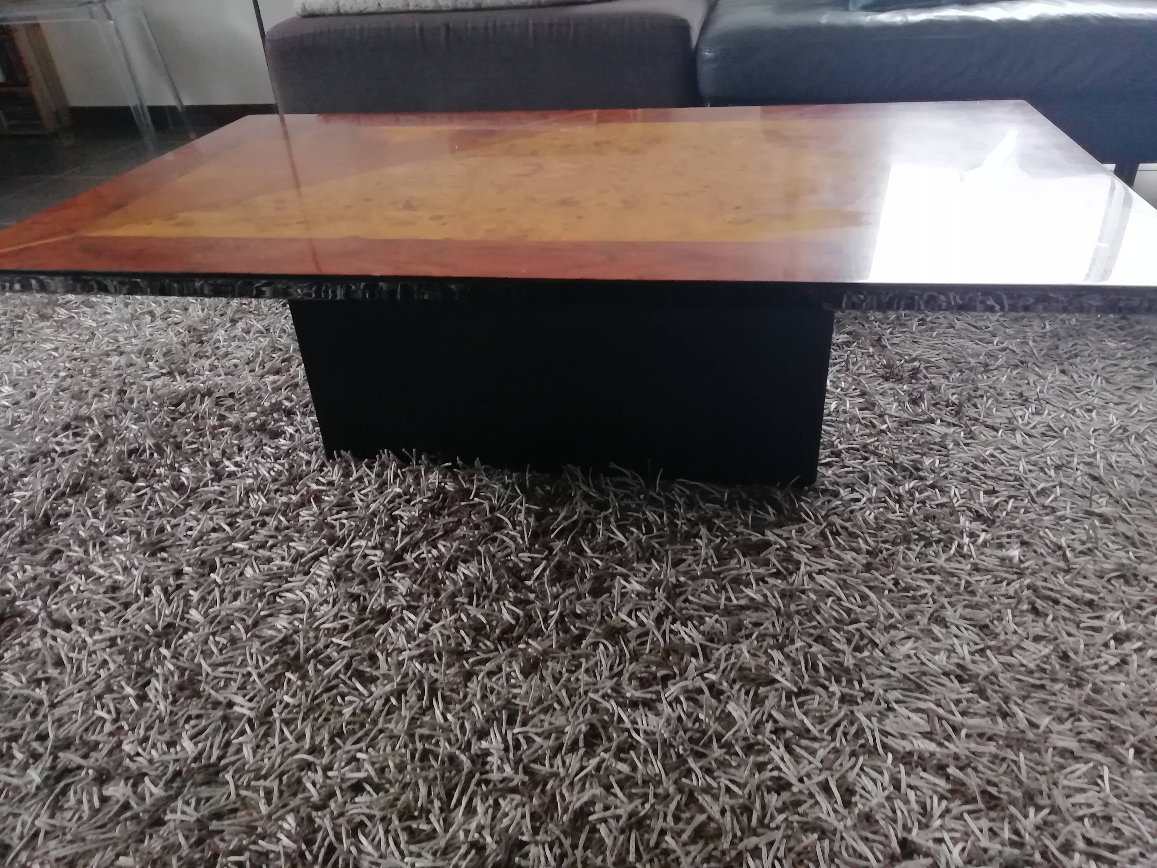 elm burl coffee table