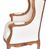 Louis XV style wingback armchair