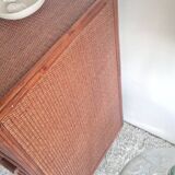 Vintage rattan chest of drawers circa 1960s