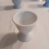 6 mismatched old egg cups