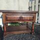 Antique solid wood side table with drawer