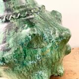 Green terracotta vase