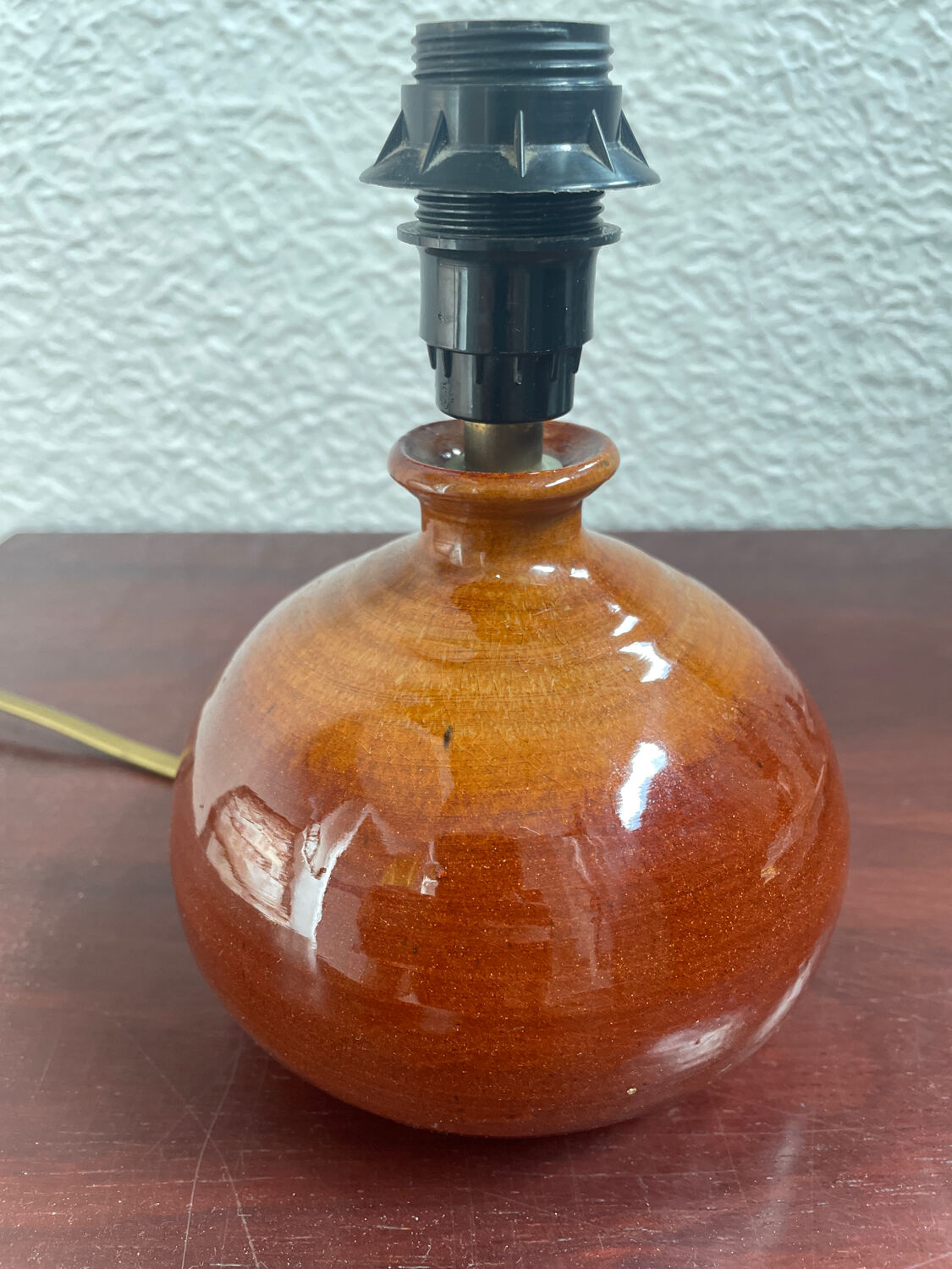 Lampe vintage 1970 en grès