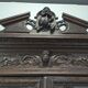 Bibliothèque vitrée de style Louis XIII en chêne
