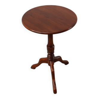 Petite table ronde anglaise à plateau inclinable en chêne