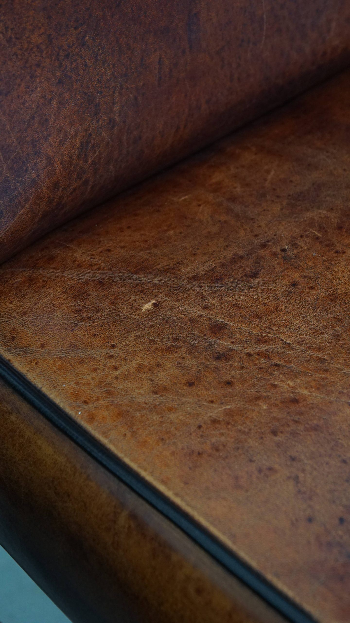 Luxury set of 4 comfortable dining chairs made of sheepskin leather