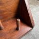 Extra-Long Solid Wood Wall Coat Rack, Walnut Brown, 20 Pegs — Mid-Century Vintage