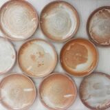 Series 18 dessert plates artisanal sandstone 60s