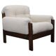 Mid-century restored bouclé armchair, Czechoslovakia 1970s