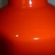 Vintage orange and white enamelled sheet metal industrial pendant light 231135