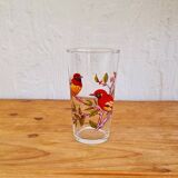 Set of 8 vintage bird pattern orangeade glasses
