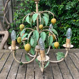 Painted metal chandelier