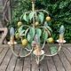 Painted metal chandelier