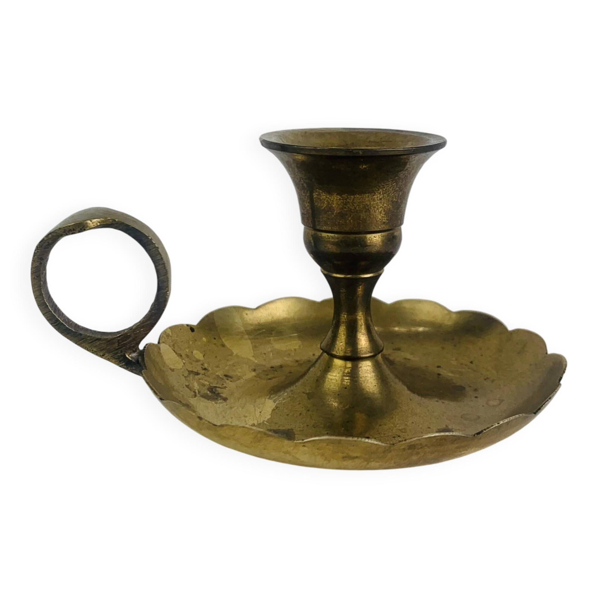 Vintage gold-plated brass candlestick
