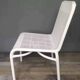 White woven resin garden chair