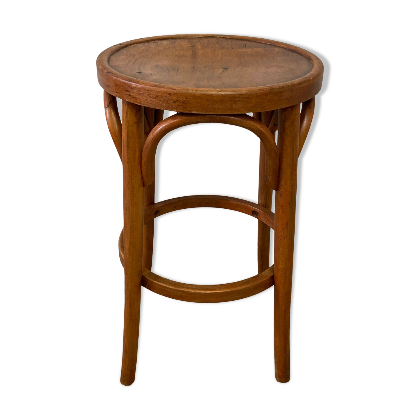 Curved wooden stool