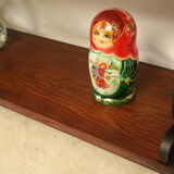 Wall shelf in wrought iron and old wood
