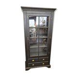 Showcase library patina black a door three drawers