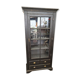 Showcase library patina black a door three drawers