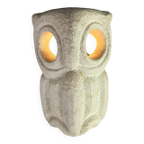 Albert Tormos Lamp in Stone Sculpture Owl or Owl France 1960/70