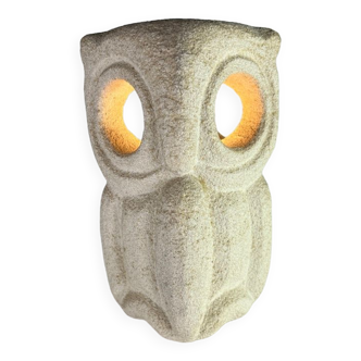 Albert Tormos Lamp in Stone Sculpture Owl or Owl France 1960/70
