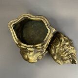 Pot à tabac en bronze en forme de tête de chien, vers 1900