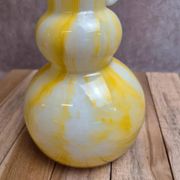 Large yellow and white blown glass pitcher from Italy – 1960s/70s