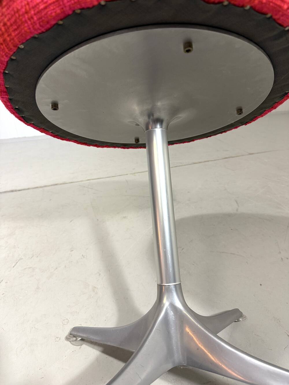 aluminium stool hocker by COR Germnany 1970,s