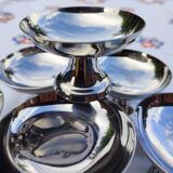 Set of 6 stainless steel ice cream cups, Guy Degrenne