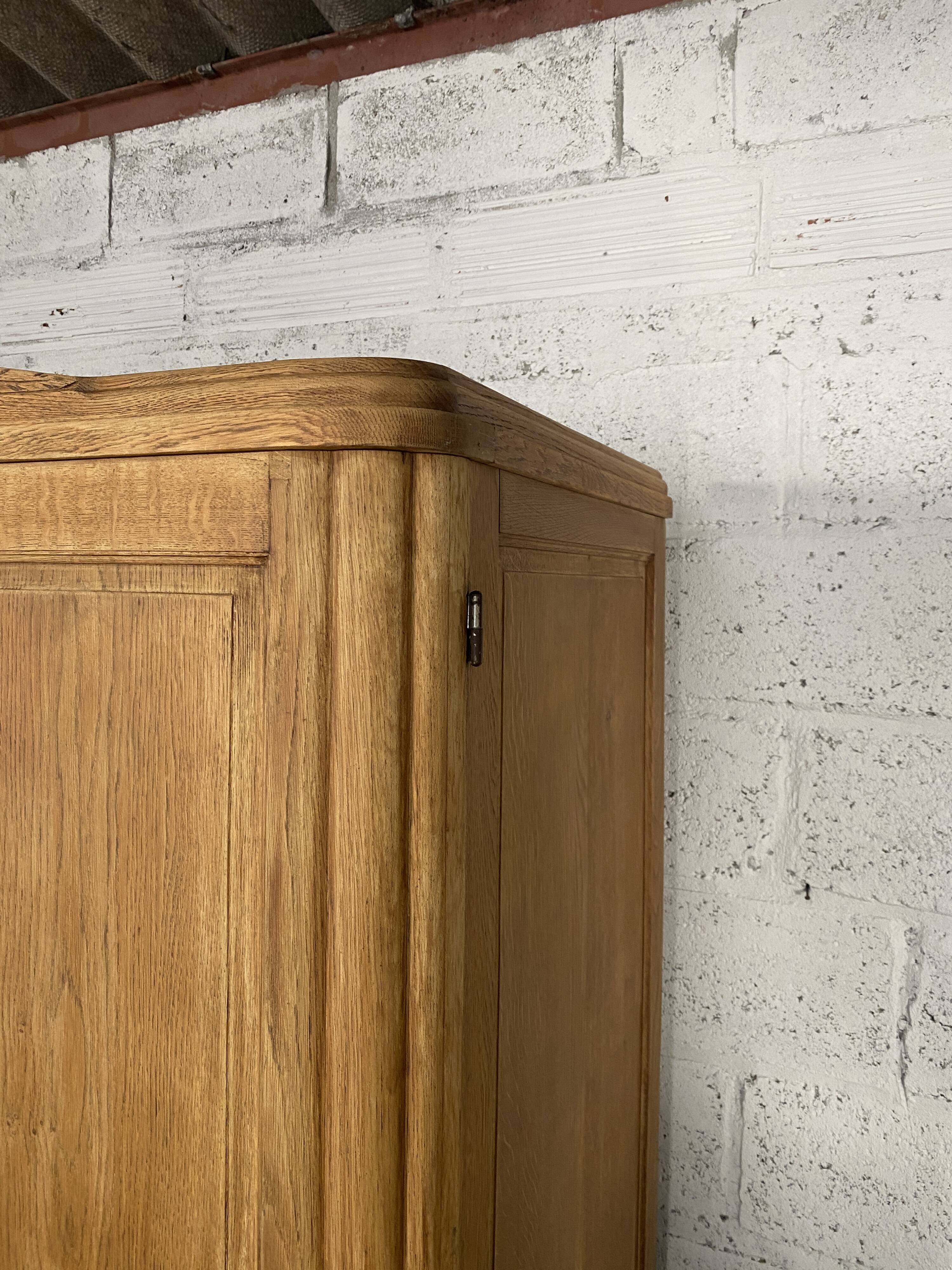 Art Deco oak wardrobe