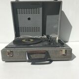 Ancien tourne disques Jacques Barthe paris avec enceinte et plaque vintage