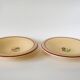 paire de plats creux fleuris Gien 1950