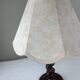 Turned wooden lamp