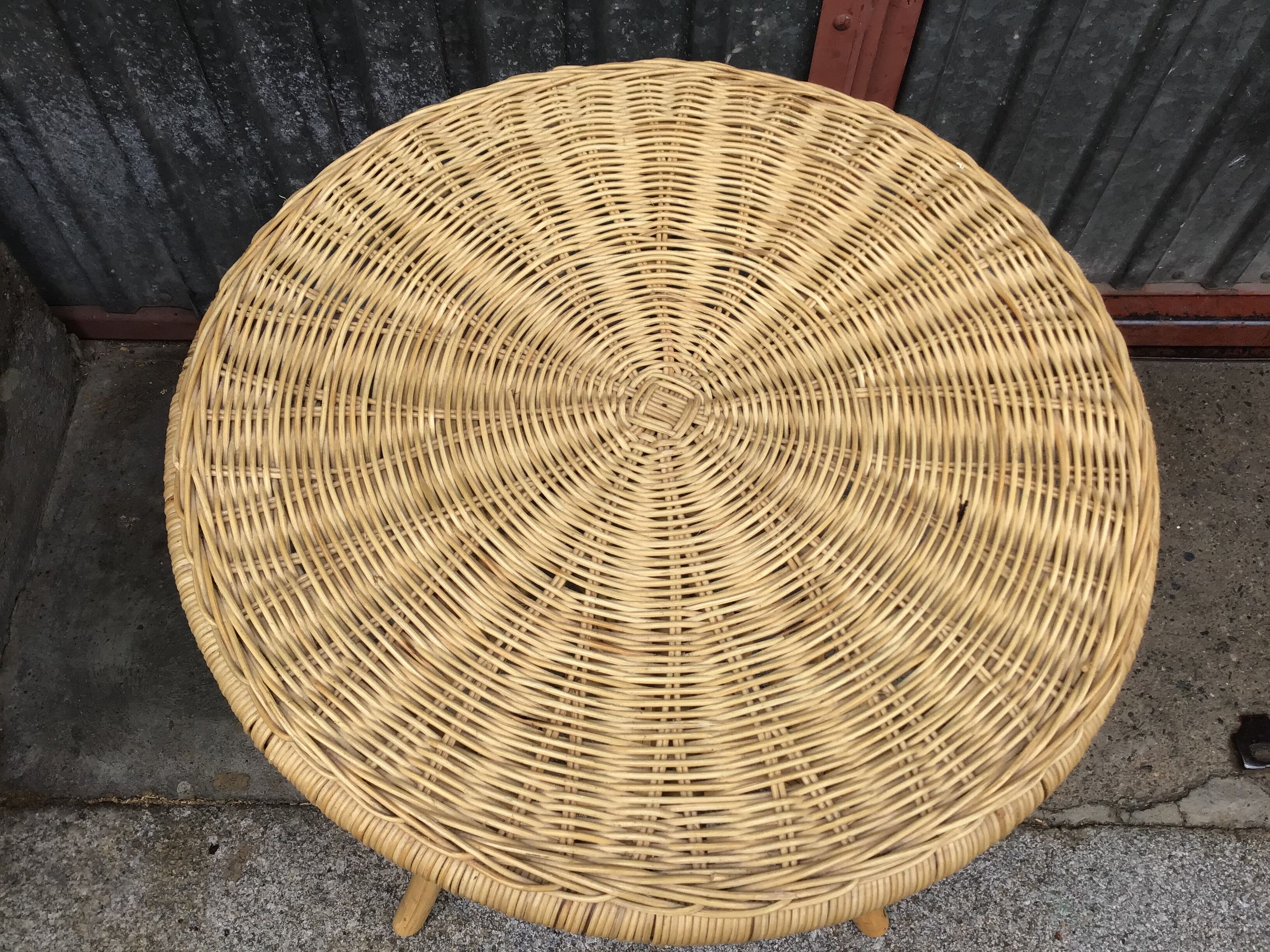 Vintage rattan coffee table
