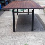 Industrial iron and wood table