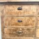 Solid oak trade counter, six drawers, France, circa 1920.